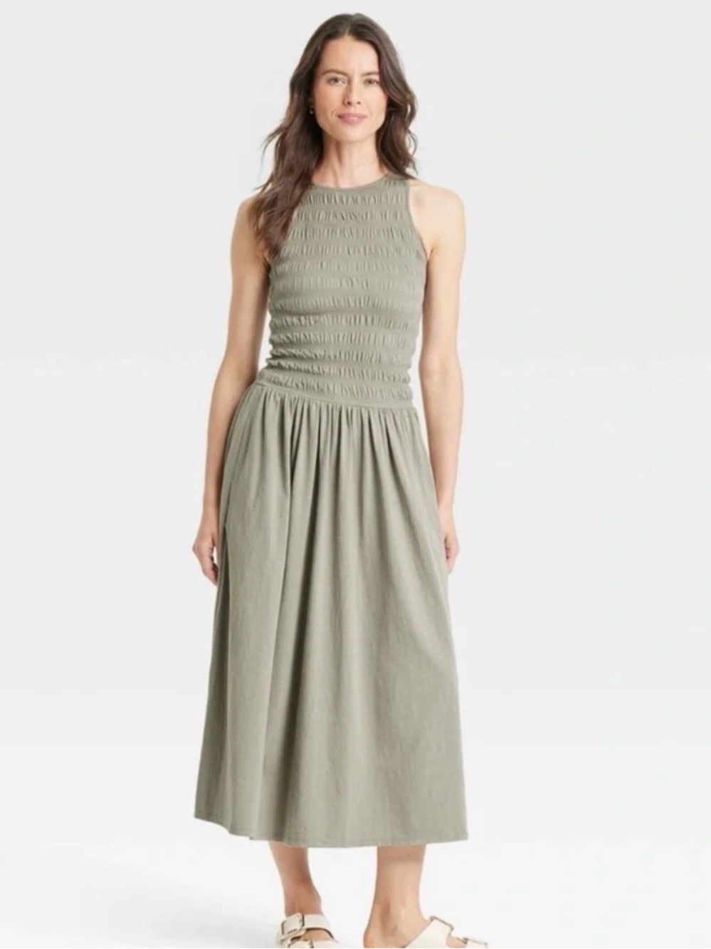 Universal thread Midi Olive Dress